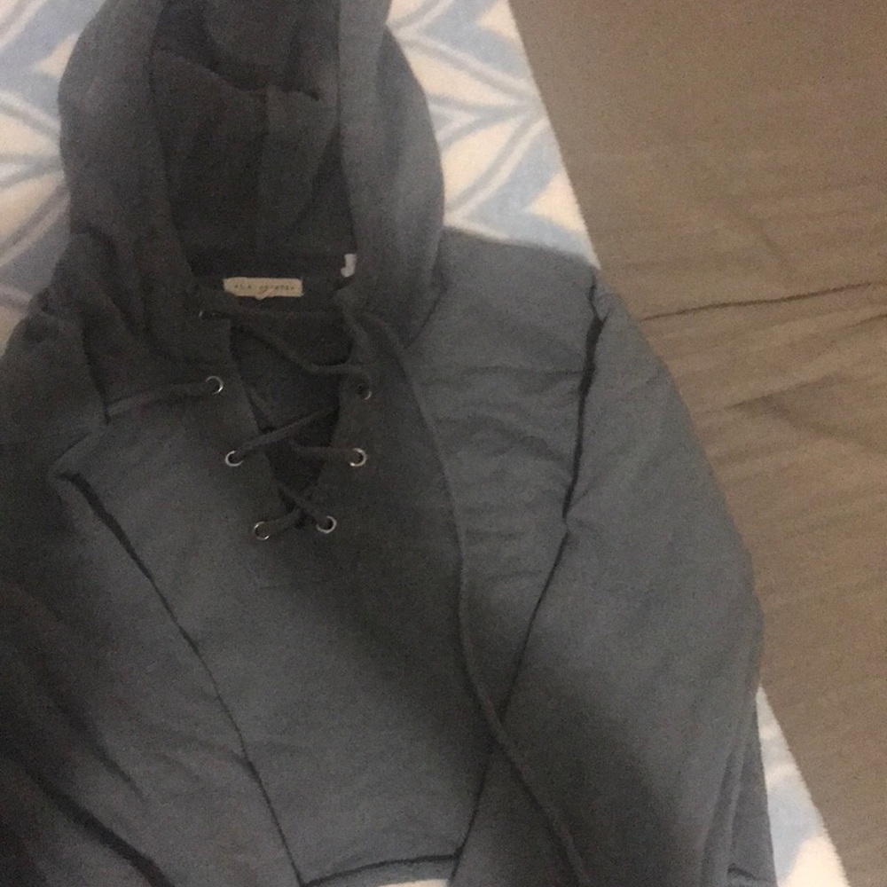 cross hoodie cropped